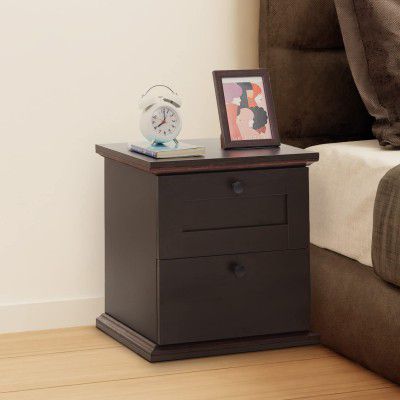 Green Soul Rivur Bedside Table Two Drawers: Premium Design 