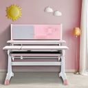 Green Soul Scholar Kids Ergonomic Adjustable Desk with Metal Frame for Children s with Multi-Angle Tabletop & Drawer (Pink)...