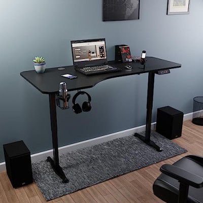 [Extra Rs 4098 OFF] Green Soul Trigger Multipurpose Electric Height Adjustable Engineered Wood Table Desk (Black)