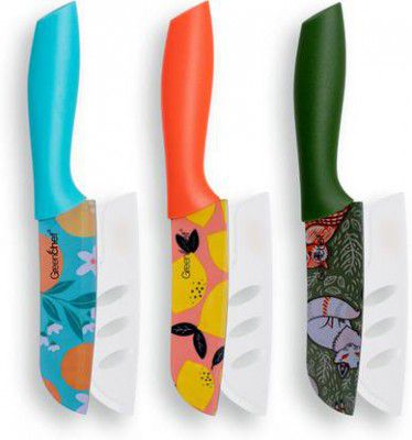 Greenchef 3 Pc Stainless Steel Knife SS Elite flora
