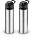 Greenchef 900 ml Steel Bottle (Pack of 2, Silver)...
