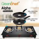 Greenchef Alpha Gas stove combo - Smart 3 Burner Glass stove  ...