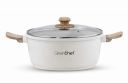 GREENCHEF Aluminium Die Cast Casserole with Glass Lid - 240mm - Pebble...