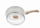 GREENCHEF Aluminium Die Cast Fry Pan with Glass Lid - 240mm - Pebble...