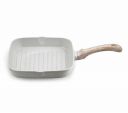 GREENCHEF Aluminium Die Cast Grill Pan 240 mm- Pebble, 5 Layer Healthy Granite Non-Stick Coating, PFOA Free...