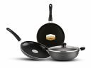 Greenchef Canvas (Grey) Induction Bottom Non-Stick Coated Cookware Set...