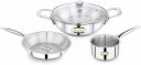 Greenchef Crest Triply Cookware combo(Kadhai glass lid 22CM...