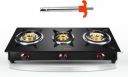 Greenchef Ebony with Lighter Glass Manual Gas Stove (3 Burners)...