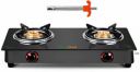 Greenchef Ebony with Lighter, Glass Manual Gas Stove (2 Burners)...