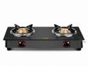 GREENCHEF Elon Glass cook top 2 Burner Gas stove,Black Body (Manual Ignition)...