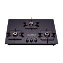 GREENCHEF Kelvin Hob Auto Ignition Glass Top Gas Stove (3 Burner), Tempered Glass, Black...