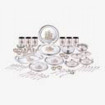 Greenchef Pack of 61 Stainless Steel Iconic Dinner Set  (Silver)