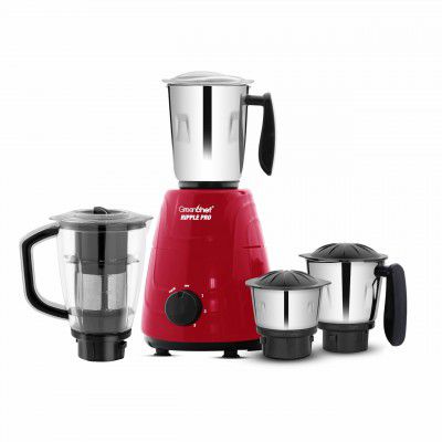 Greenchef Ripple Mixer Grinder, 750 Watts | 3 Stainless Steel Jars