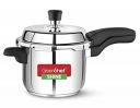 GREENCHEF Shine outer lid Stainless steel Pressure cooker 3 litre Induction Compatible - ISI Certified...
