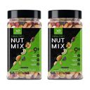 GreenFinity Absolute Health, Premium Fruit, Nut & Fiber SuperMix, Healthy Mixed Nuts with Dry Fruits | Almonds | Cashews | Cranberry | Pumpkin Seeds | Walnuts, Reusable Jar, 500gm | PACK OF 2...