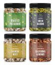 GreenFinity Dry Fruits Combo Pack of Almonds, Cashews, Raisin, Roasted Pistachio (Jar Pack) (250g * 4) 1Kg...