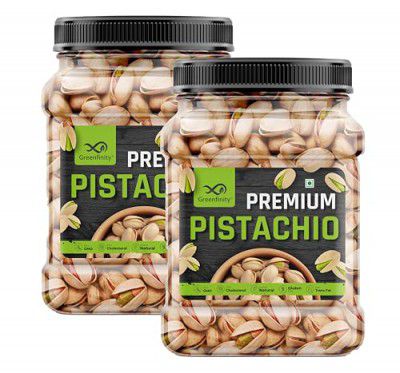 GreenFinity Fresh Whole Roasted Salted Pistachios | Salted Pista With Shell - 1KG