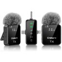 GRENARO Mic for YouTube Wireless, Dual Lapel Wireless Microphone for Recording with LED Display...