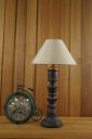 Grey Mango Wood Table LAMP with 10 Pyramid Shade Color-Khadi...