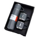 Greyfox Latest Steel Vacuum Flask Set with 3 Steel Cups Combo - 500ml - Hermrfic - Odorless - Keeps HOT/Cold | Ideal Gift for Winter - Housewarming Random Color...