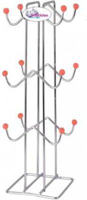 GRIDKITCHEN Pack of 1 Stainless Steel Stainless Steel M Cup Stand Coffee Mug Holder  (Silver, Cup)