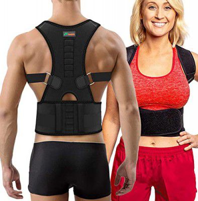 Grin Health Posture Corrector For Men Back Support Belt For Back Pain Spine Posture Corrector For Women Back Straight Belt Back Posture Belt Shoulder Support Belt (Fits XL & XXL)