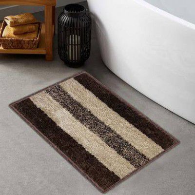 GRISHVA Microfiber Door Mat  (Brown, Medium)