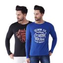 GRITSTONES Printed Full Sleeves Round Neck Tshirt (Pack of 2)...