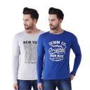 GRITSTONES Printed Full Sleeves Round Neck Tshirt (Pack of 2)...