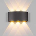 Groeien 6 watts LED Waterproof Indoor/ Outdoor Up Down Wall Lamp (Warm White,Metal)...