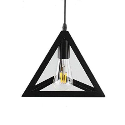 Groeien 60 Watts Triangular Pendant Light, Black, newflex_01_New , Metal
