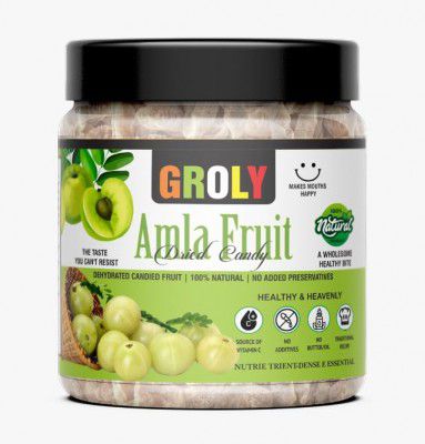 Groly Organic Sweet Amla Candy (No Sugar Layer) (400 G)