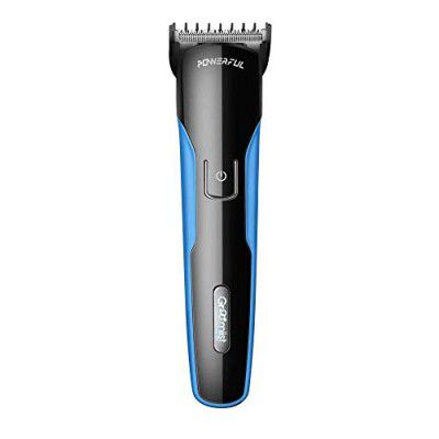 Groomiist CS-42 IPX6 Waterproof Corded & Cordless Beard Trimmer with Rubber Coating on Body & Fast Charging (Black & Blue)