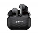 Grooves Infinity Ultra Luxury Diamond Finish, 120 Hrs Standby, Super Bass and Adaptive 4 Mic ENC, Low Latency Calling with Voice Control, 5.3 Bluetooth Headset (Black, True Wireless)...
