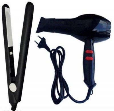 GROOVS 6130+mini Hair Dryer  (1800 W, Multicolor, Black, Red)