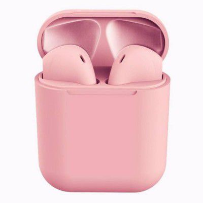 Grostar TWS Wireless Earbuds Bluetooth 5.0 Headset with Charging Box Touch Control Bluetooth Headset  (Pink, True Wireless)