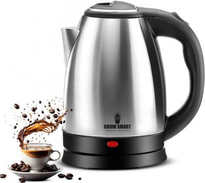 Growsmart HydroEdge 1500W Stainless Steel Body Electric Kettle (2 L, Silver)