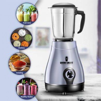 Growsmart With Copper Powertron Motor Vent-x Technology 750 W Juicer Mixer Grinder  (Vital Nutri Blend | 4 Jars | Grey Black)
