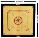 GSI Shiny Gloss Finish Carrom Board with Coins Striker and Boric Powder (Medium)...