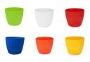 GTB 9 Inch Round Mega Plastic Pot with 10 Inch Bottom Tray, Multi Colour Set of 3 Indoor/Outdoor Usage Lightweight, Weather Resistant, Durable, UV Resistant Planter. (Green)...