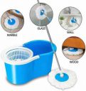 GTE Magic Spin Mop 360° Rotating Pole & Bucket Wet & Dry Mop With 1 Microfiber Heads Mop Set  (Blue, Green, Pink)...