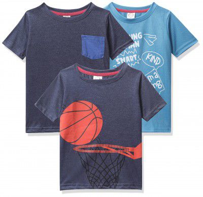 Gubbarey Boys Starred Regular fit T-Shirt (TSB1026_Multicoloured 5 6 Years)