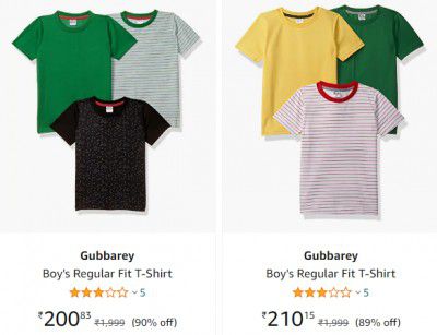 Gubbarey Boy's T-Shirt Upto 90% Off