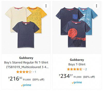 Gubbarey Boy's T-Shirt upto 90% off