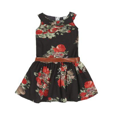 Gubbarey Girls Crepe Knee-Length Dress