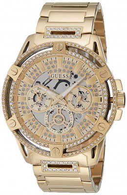 GUESS Analog Beige Dial Mens Watch-GW0497G2