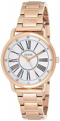 Guess Analog White Dial Womens Watch-W1148L3