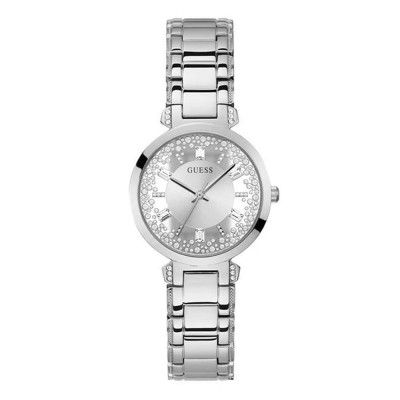 GUESS Crystal Clear Collection Analog Silver Dial Women Watch-GW0470L1
