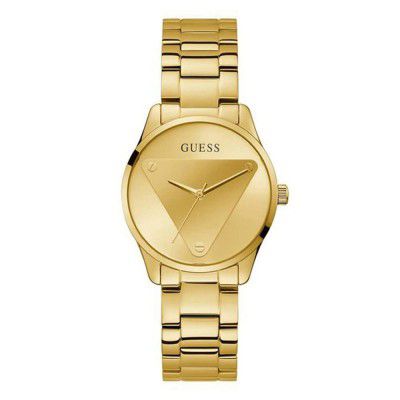 GUESS Emblem Collection Analog Gold Dial Womens Watch-GW0485L1