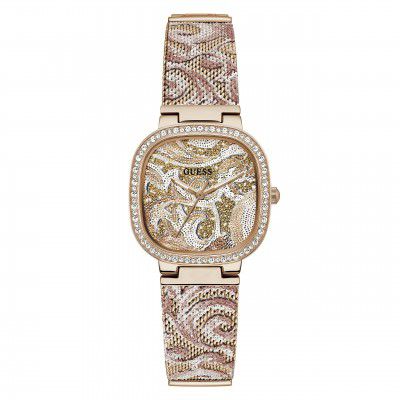 GUESS Tapestry Collection Analog Rose Gold Dial Women Watch-GW0304L3